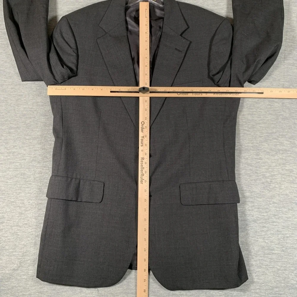 Brooks Brothers Suit Jacket‎ Mens 40 Regular Gray Wool 2 Button Blazer Made USA